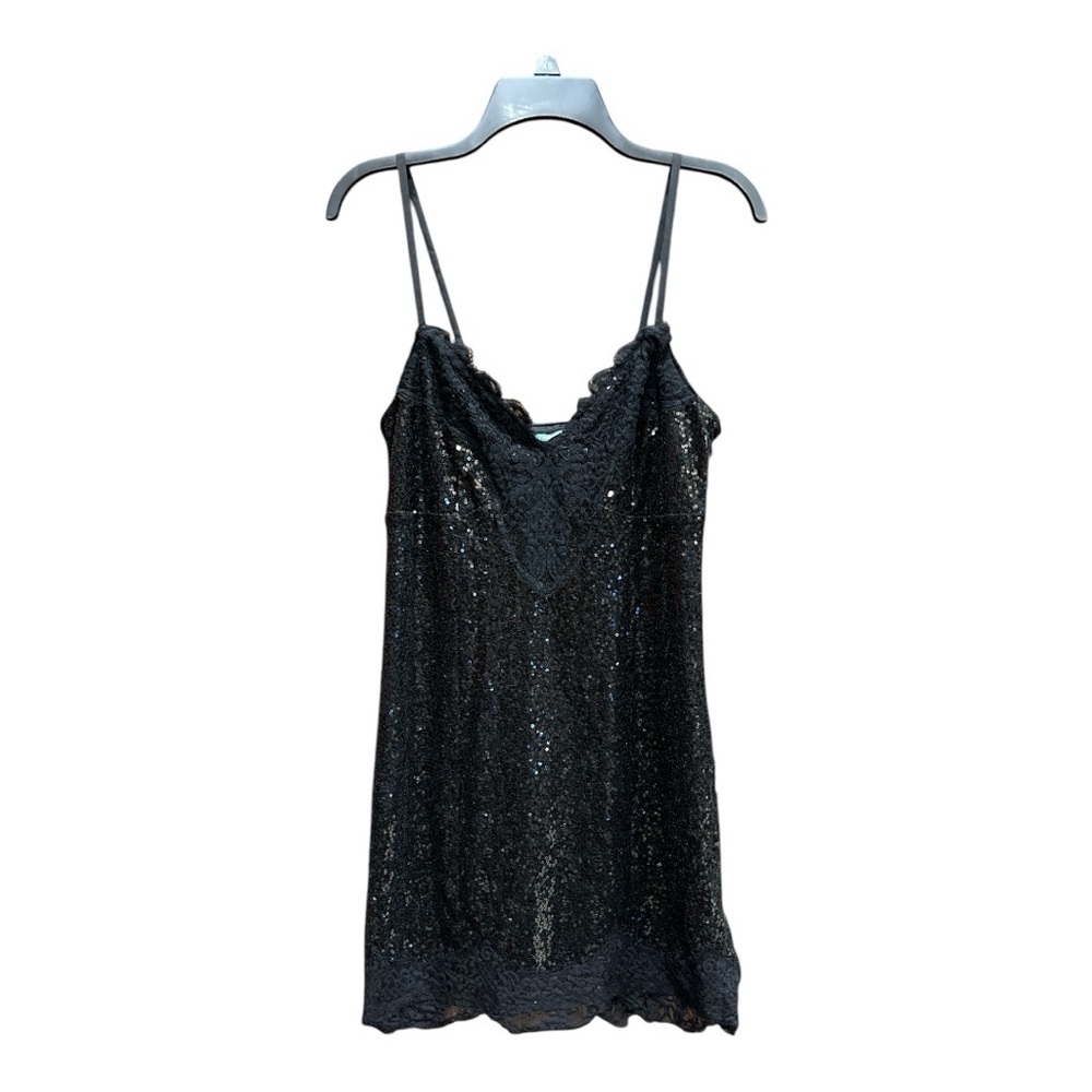 Elegant Black Lace Babydoll Slip Dress SZ S